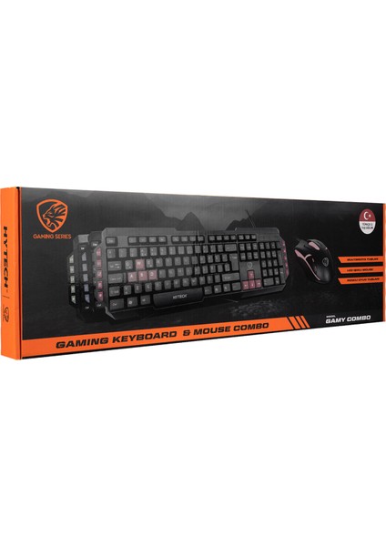 Hyk-46 Gamy Combo Kırmızı Tuşlu Oyuncu Klavye + Mouse Set