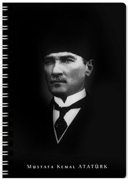 Atatürk Karton Kapak 80 Yaprak A6 Çizgili Not Defteri Model-3