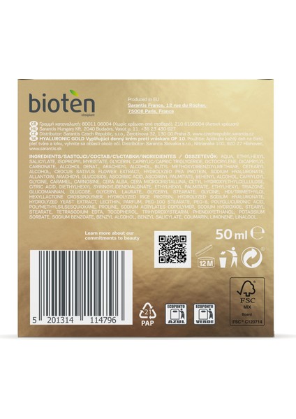 Hyaluronic Gold Gündüz Kremi SPF10 50 ml modelleri