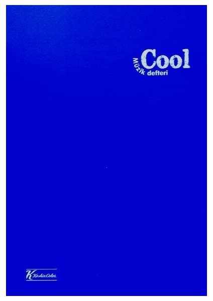 Cool Mavi Dikişli Plastik Kapak 40 Yaprak A4 Müzik Defteri