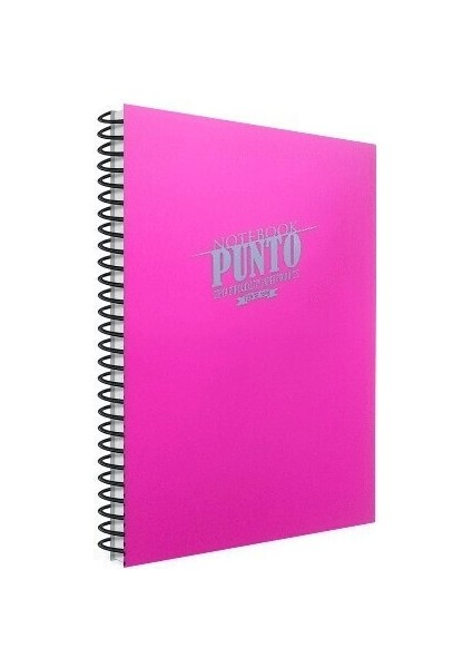 Punto Pembe Spiralli Plastik Kapak 60 Yaprak A4 Kareli Defter