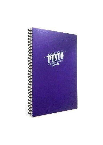 Punto Mor Spiralli Plastik Kapak 60 Yaprak A4 Çizgili Defter