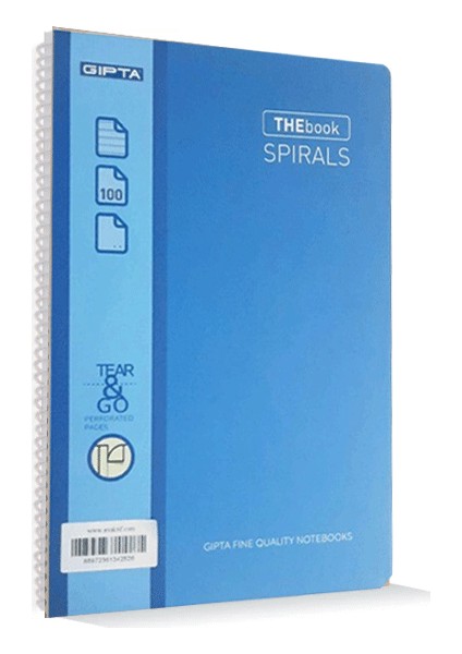 The Book Spirals Mavi Sert Kapak 100 Yaprak A4 Kareli Defter