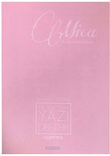 Mica Dikişli Açık Pembe Plastik Kapak 40 Yaprak A4 Kılavuz Çizgili Dik Temel Yazı Defteri