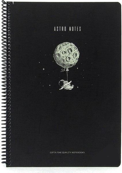Astro Notes Balon 2 Spiralli Karton Kapak 100 Yaprak A4 Kareli Defter