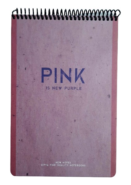 New Notes Pink Is New Purple Spiralli Sert Kapak 100 Yaprak 17X24 Kareli Bloknot