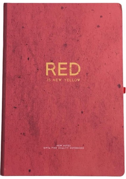 New Notes Red Is New Yellow Ciltli Sert Kapak 120 Yaprak 17X24 Çizgili Defter