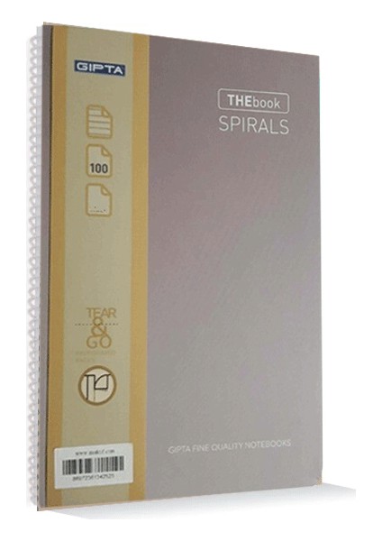 The Book Spirals Vizon Sert Kapak 100 Yaprak A4 Kareli Defter