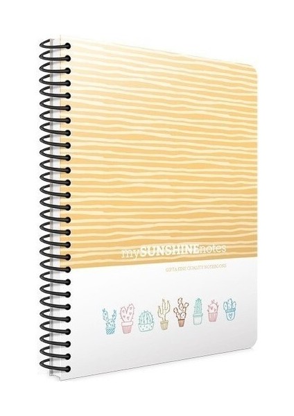 Sunshine Turuncu Spiralli Plastik Kapak 80 Yaprak A4 Kareli Defter