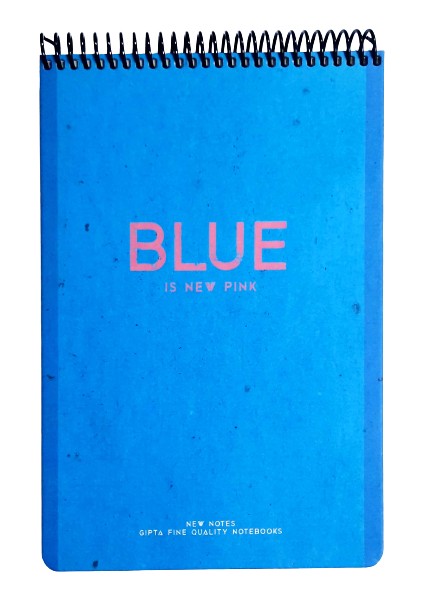 New Notes Blue Is New Pink Spiralli Sert Kapak 100 Yaprak 17X24 Çizgili Bloknot