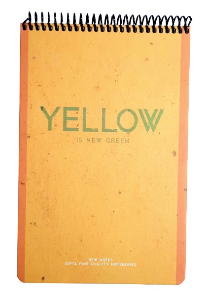 New Notes Yellow Is New Green Spiralli Sert Kapak 100 Yaprak 17X24 Çizgili Bloknot
