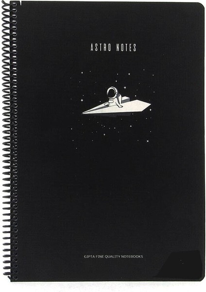 Astro Notes Uçak Spiralli Karton Kapak 100 Yaprak A4 Çizgili Defter