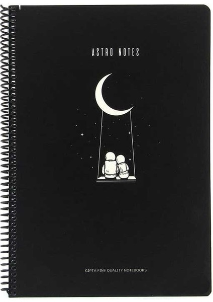Astro Notes Salıncak Spiralli Karton Kapak 100 Yaprak A4 Çizgili Defter
