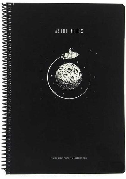 Astro Notes Roket Spiralli Karton Kapak 80 Yaprak A4 Kareli Defter