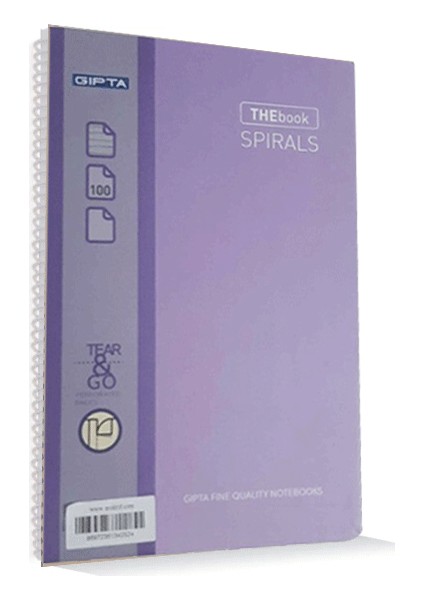 The Book Spirals Mor Sert Kapak 100 Yaprak 17X24 Çizgili Defter