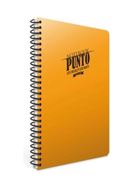 Punto Spiralli Turuncu Plastik Kapak 80 Yaprak A4 Çizgili Defter