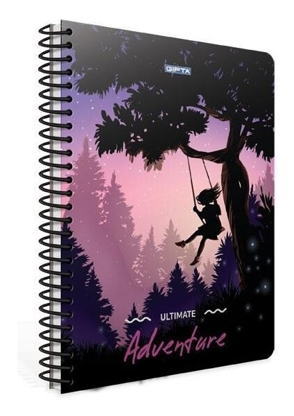 Adventure Spiralli Salıncak Karton Kapak 80 Yaprak A4 Kareli Defter