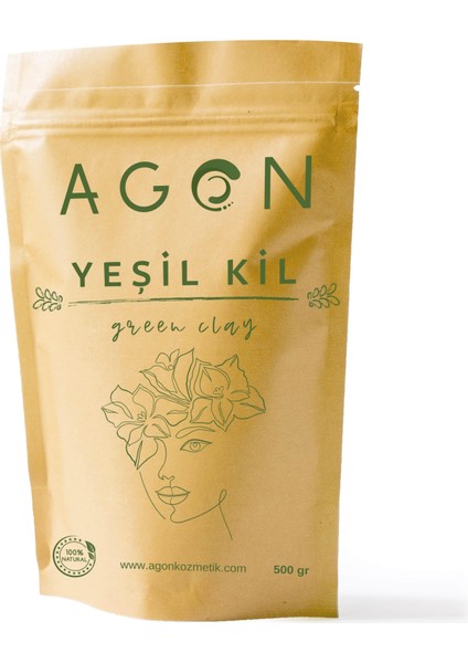 Yeşil Kil Doğal Yüz Bakım Maskesi 500 gr