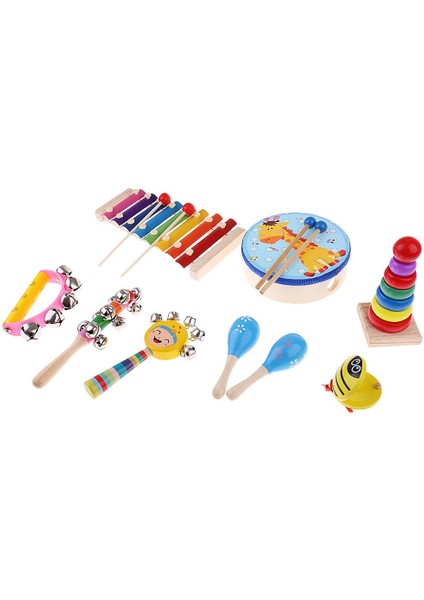 9x Orff Müzik Öğretim Malzemeleri Ahşap Oyuncaklar Bebek Çocuk Duyusal Geliştirme Dıy (Yurt Dışından)