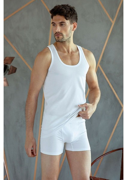 3'lü Paket Erkek Atlet Boxer Takım Pamuk