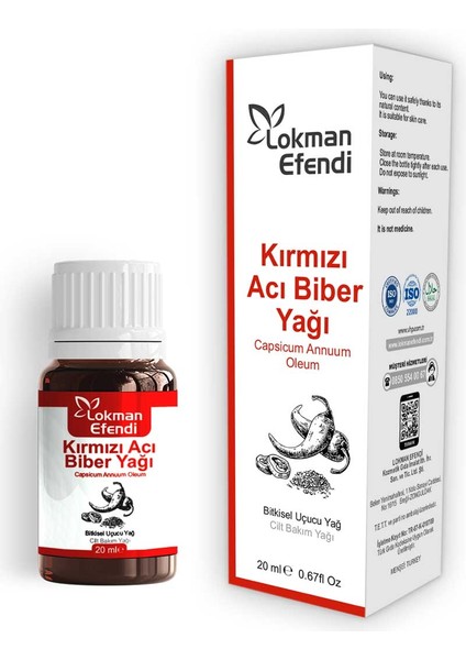 Lokman Efendi Kırmızı Acı Biber Yağı 20 cc