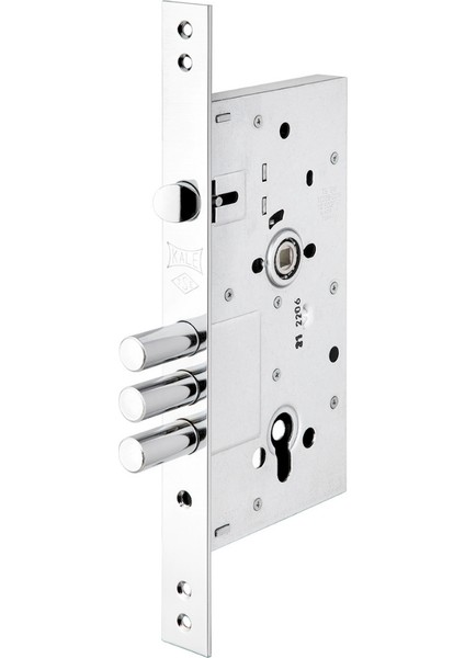 Kale 252 Monoblok Çelik Kapı Kilidi-Krom-Sn Nikel Silindirli ( 60MM - 68MM )