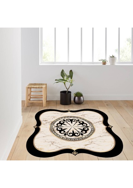Dijital Baskı Yıkanabilir Kaymaz Taban Yuvarlak Halı Rvg7026100