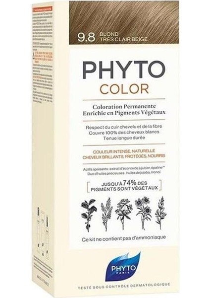 Phytocolor Bitkisel Saç Boyası 9.8 - Açık Sarı Bej Yeni Formül