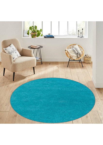 Dijital Baskı Yıkanabilir Kaymaz Taban Yuvarlak Halı Rvg7093140