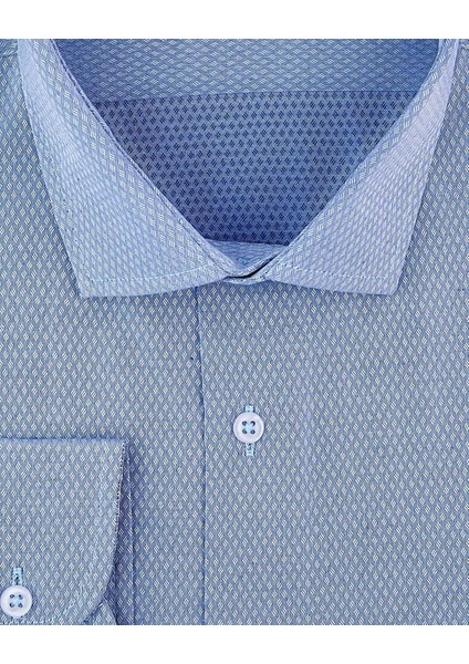 Armür Desenli Açık Mavi Erkek Gömlek fiyatları
