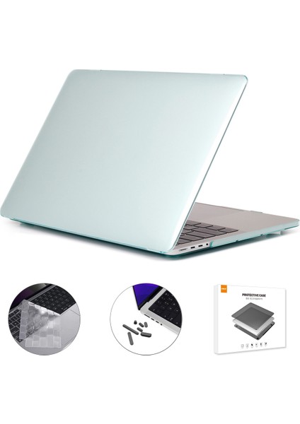 Ab Sürümü 3'ü 1 Arada Kristal Dizüstü Bilgisayar Kapağı MacBook A2442 Için Set Açık Yeşil (Yurt Dışından)