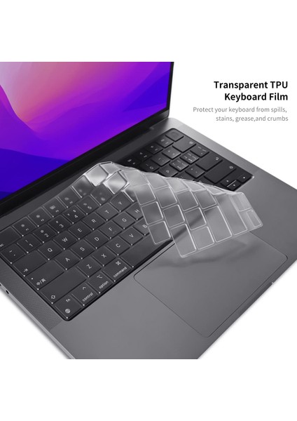 MacBook A2442 Için Abd Versiyonu 3'ü 1 Arada Dizüstü Bilgisayar Kapağı Seti Koyu Mavi (Yurt Dışından)