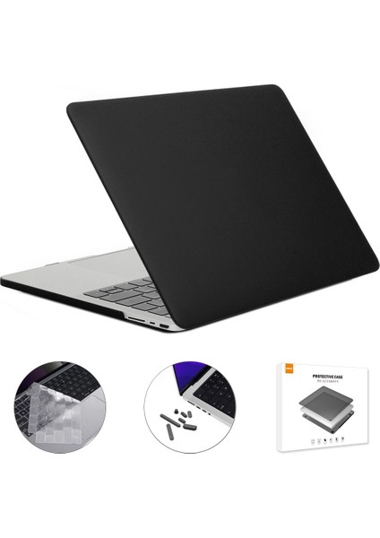 Abd Versiyonu 3'ü 1 Arada Mat Dizüstü Bilgisayar Kapağı MacBook A2485 Için Set Siyah (Yurt Dışından)