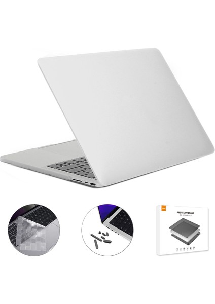 Abd Versiyonu 3'ü 1 Arada Mat Dizüstü Bilgisayar Kapağı MacBook A2485 Için Set Beyaz (Yurt Dışından)
