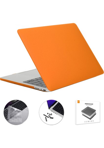 Abd Versiyonu 3'ü 1 Arada Mat Dizüstü Bilgisayar Kapağı MacBook A2485 Için Set Turuncu (Yurt Dışından)
