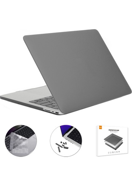 Abd Versiyonu 3'ü 1 Arada Mat Dizüstü Bilgisayar Kapağı MacBook A2485 Için Set Gri (Yurt Dışından)