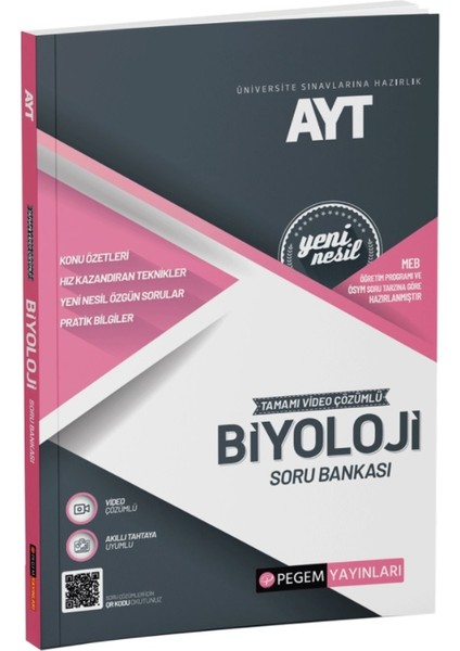 AYT Tamamı Çözümlü Biyoloji Soru Bankası