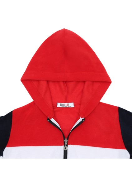 Best Tam Boy Fermuarlı, Kapüşonlu, Cepli Çocuk Polar Sweatshirt 1-8 Yaş Kırmızı, Lacivert, Beyaz modelleri