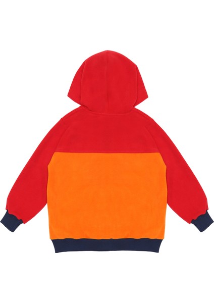 Turunç Tam Boy Fermuarlı,kapüşonlu,cepli Unisex Kız-Erkek Çocuk Polar Sweatshirt, Turuncu, Kırmızı, Lacivert 1-8 Yaş fiyatları