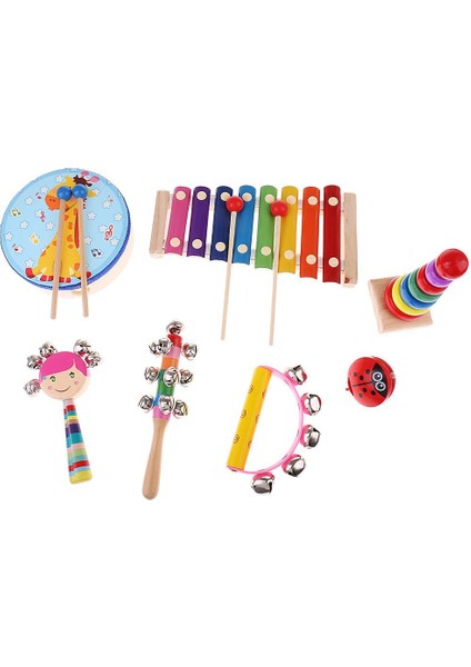 7 Adet Orff Set Ahşap Çocuk Oyuncak Perküsyon Enstrüman Hediye Öğretim Yardımları (Yurt Dışından) fiyatları