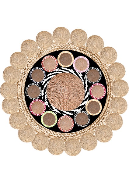 Dijital Baskı Yıkanabilir Kaymaz Taban Yuvarlak Halı Rvg7013140 fiyatları