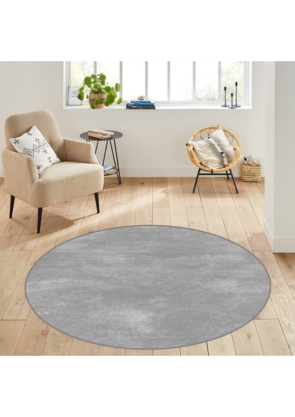 Dijital Baskı Yıkanabilir Kaymaz Taban Yuvarlak Halı Rvg7096100