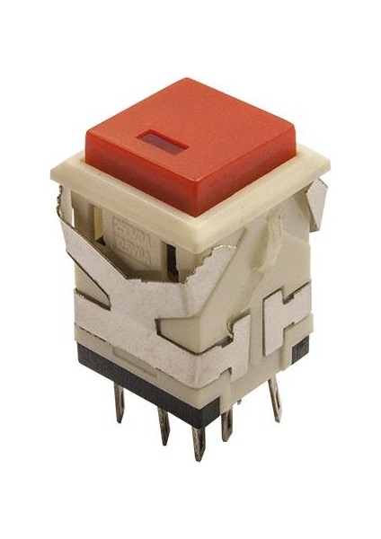 Kd2-21 19MM Işıklı Yaylı Push Buton - Kırmızı