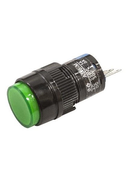 Ab6-M 16MM 24V Yeşil Yaylı Buton