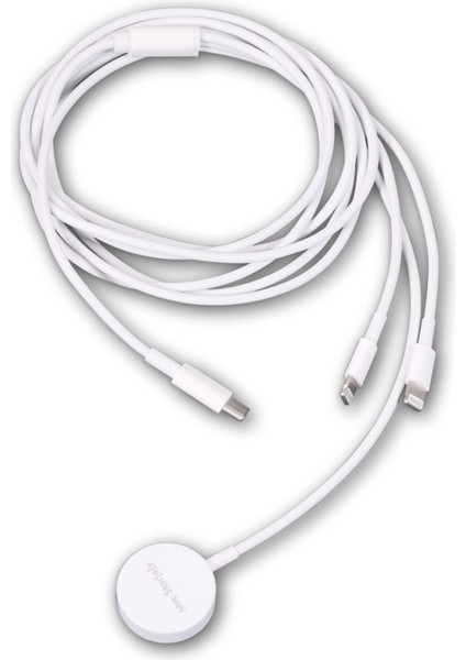 Apple Watch ve iPhone ile Uyumlu Üçlü Manyetik Şarj Kablosu