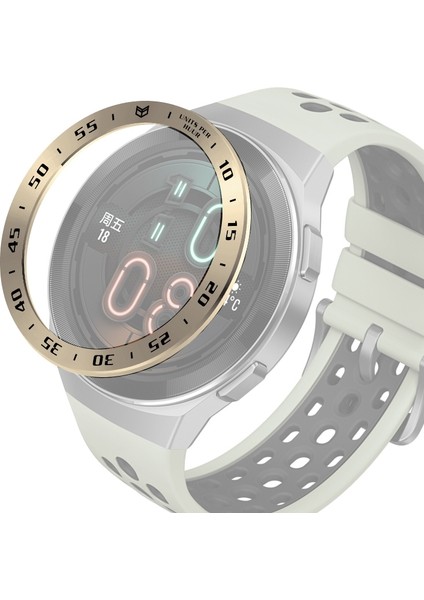 puluz Huawei Watch Gt2E Çerçeve Halkası Için Retro Altın Yüzük Siyah Yazı (Yurt Dışından)