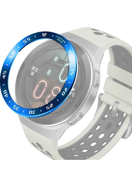 puluz Huawei Watch Gt2E Çerçeve Halkası Için Mavi Yüzük Beyaz Yazı (Yurt Dışından)