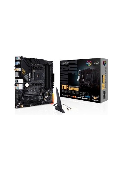 Tuf Gamıng B550M-Plus Wıfı Iı Amd B550 Am4 DDR4 4866 Dp Hdmı Çift M2 Usb3.2 Ax Wifi + Bt Argb 2.5Gbit Lan Matx (Tuf Gamıng B550M-Plus Wıfı Iı) Anakart