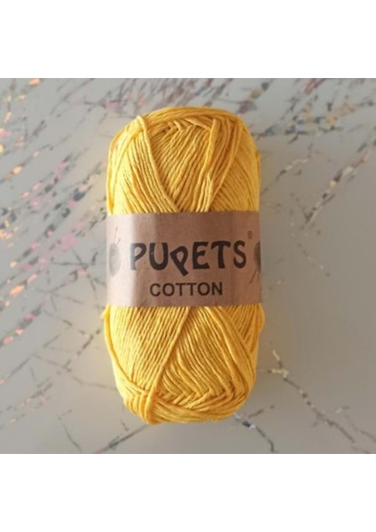 Cotton El Örgü Ipliği  100 Gr. Sarı