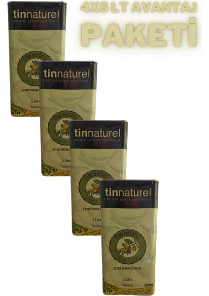 Soğuk Sıkım Zeytinyağı 5 Lt 4'lü